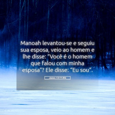 Picture 05 - Juízes 13:11 BSL - Manoah levantou-se e seguiu sua esposa, veio ao - Bible Verse Picture