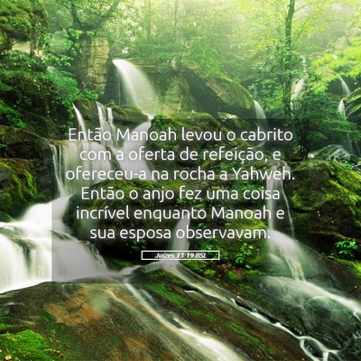 Picture 05 - Juízes 13:19 BSL - Então Manoah levou o cabrito com a oferta de - Bible Verse Picture