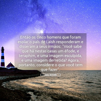 Picture 05 - Juízes 18:14 BSL - Então os cinco homens que foram espiar o país - Bible Verse Picture