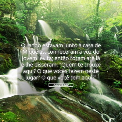 Picture 05 - Juízes 18:3 BSL - Quando estavam junto à casa de Miquéias, - Bible Verse Picture
