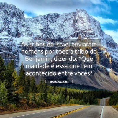 Picture 05 - Juízes 20:12 BSL - As tribos de Israel enviaram homens por toda a - Bible Verse Picture
