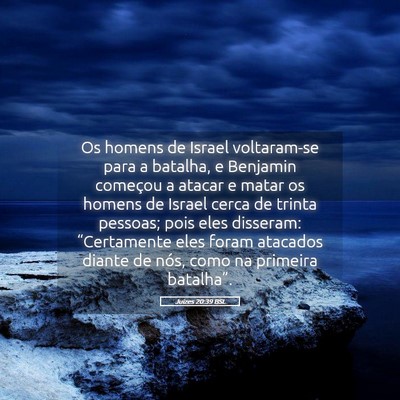 Picture 05 - Juízes 20:39 BSL - Os homens de Israel voltaram-se para a batalha, e - Bible Verse Picture