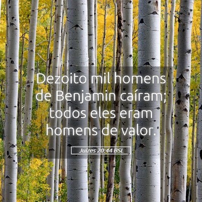 Picture 05 - Juízes 20:44 BSL - Dezoito mil homens de Benjamin caíram; todos - Bible Verse Picture