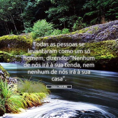 Picture 05 - Juízes 20:8 BSL - Todas as pessoas se levantaram como um só homem, - Bible Verse Picture