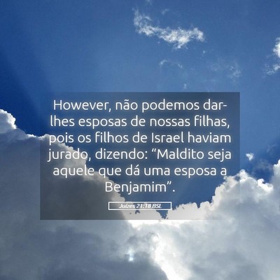 Picture 05 - Juízes 21:18 BSL - However, não podemos dar-lhes esposas de nossas - Bible Verse Picture