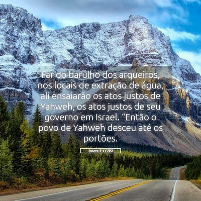 Picture 05 - Juízes 5:11 BSL - Far do barulho dos arqueiros, nos locais de - Bible Verse Picture