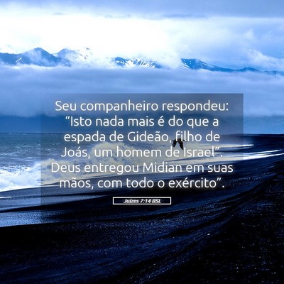 Picture 05 - Juízes 7:14 BSL - Seu companheiro respondeu: “Isto nada mais é - Bible Verse Picture