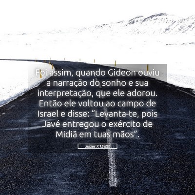 Picture 05 - Juízes 7:15 BSL - Foi assim, quando Gideon ouviu a narração do - Bible Verse Picture