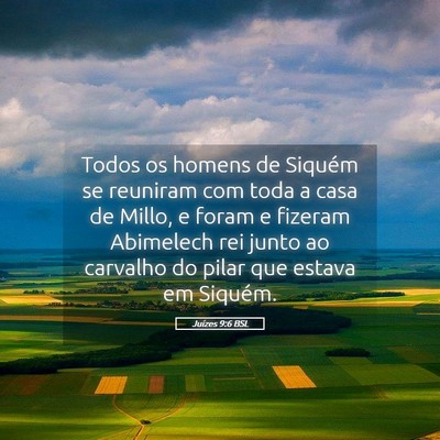 Picture 05 - Juízes 9:6 BSL - Todos os homens de Siquém se reuniram com toda a - Bible Verse Picture