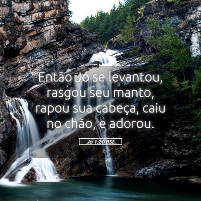 Picture 05 - Jó 1:20 BSL - Então Jó se levantou, rasgou seu manto, rapou - Bible Verse Picture