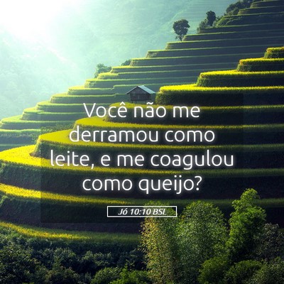 Picture 05 - Jó 10:10 BSL - Você não me derramou como leite, e me coagulou - Bible Verse Picture