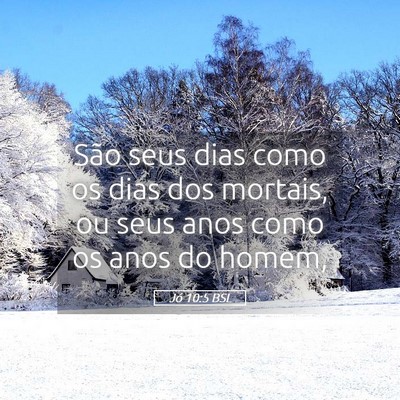 Picture 05 - Jó 10:5 BSL - São seus dias como os dias dos mortais, ou seus - Bible Verse Picture