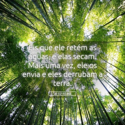 Picture 05 - Jó 12:15 BSL - Eis que ele retém as águas, e elas secam. Mais - Bible Verse Picture