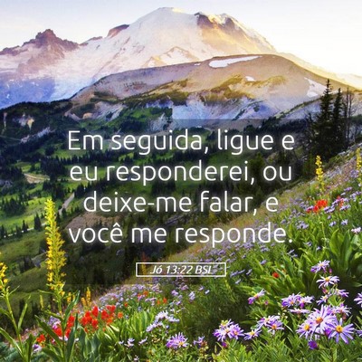 Picture 05 - Jó 13:22 BSL - Em seguida, ligue e eu responderei, ou deixe-me - Bible Verse Picture