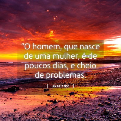 Picture 05 - Jó 14:1 BSL - “O homem, que nasce de uma mulher, é de poucos - Bible Verse Picture