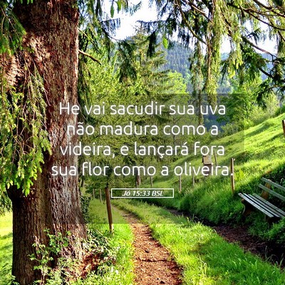 Picture 05 - Jó 15:33 BSL - He vai sacudir sua uva não madura como a - Bible Verse Picture