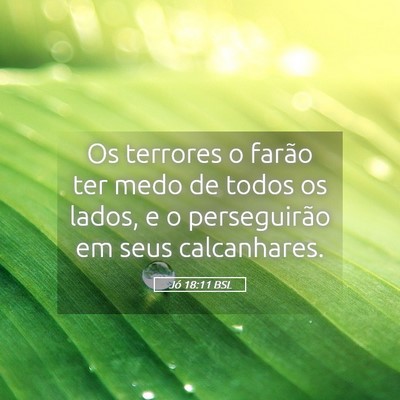 Picture 05 - Jó 18:11 BSL - Os terrores o farão ter medo de todos os lados, - Bible Verse Picture