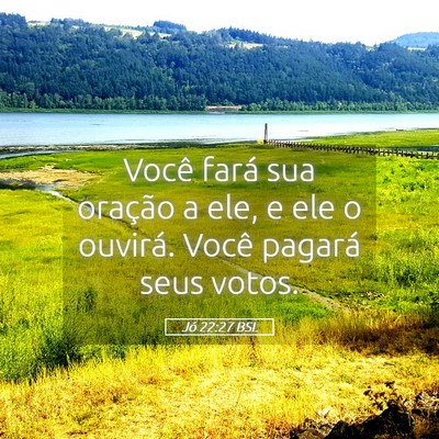 Picture 05 - Jó 22:27 BSL - Você fará sua oração a ele, e ele o ouvirá. - Bible Verse Picture