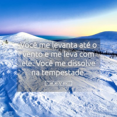 Picture 05 - Jó 30:22 BSL - Você me levanta até o vento e me leva com ele. - Bible Verse Picture
