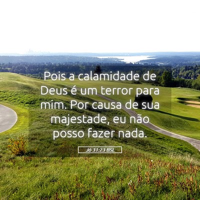 Picture 05 - Jó 31:23 BSL - Pois a calamidade de Deus é um terror para mim. - Bible Verse Picture