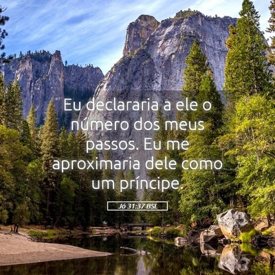 Picture 05 - Jó 31:37 BSL - Eu declararia a ele o número dos meus passos. Eu - Bible Verse Picture