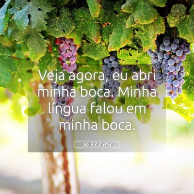 Picture 05 - Jó 33:2 BSL - Veja agora, eu abri minha boca. Minha língua - Bible Verse Picture