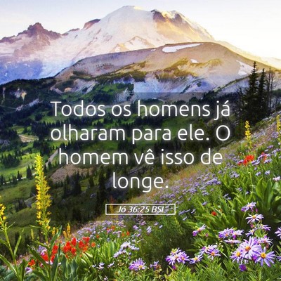Picture 05 - Jó 36:25 BSL - Todos os homens já olharam para ele. O homem vê - Bible Verse Picture