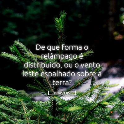Picture 05 - Jó 38:24 BSL - De que forma o relâmpago é distribuído, ou o - Bible Verse Picture