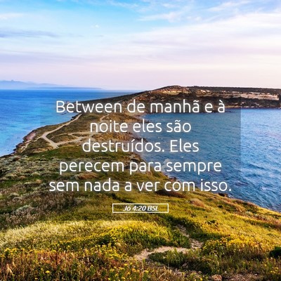 Picture 05 - Jó 4:20 BSL - Between de manhã e à noite eles são - Bible Verse Picture
