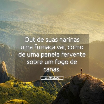 Picture 05 - Jó 41:20 BSL - Out de suas narinas uma fumaça vai, como de uma - Bible Verse Picture