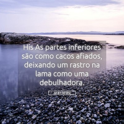 Picture 05 - Jó 41:30 BSL - His As partes inferiores são como cacos afiados, - Bible Verse Picture