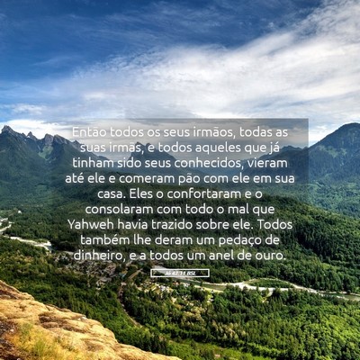 Picture 05 - Jó 42:11 BSL - Então todos os seus irmãos, todas as suas - Bible Verse Picture