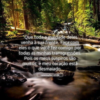 Picture 05 - Lamentações 1:22 BSL - “Que toda a maldade deles venha à sua frente. - Bible Verse Picture