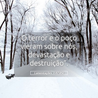 Picture 05 - Lamentações 3:47 BSL - O terror e o poço vieram sobre nós, - Bible Verse Picture