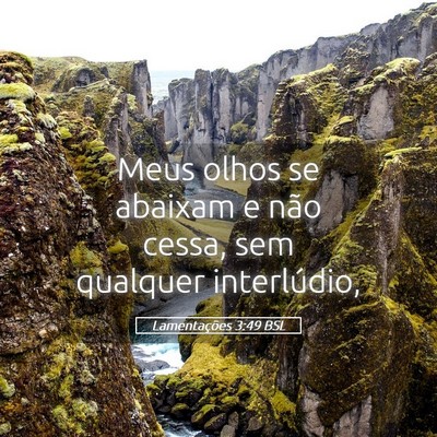 Picture 05 - Lamentações 3:49 BSL - Meus olhos se abaixam e não cessa, sem qualquer - Bible Verse Picture