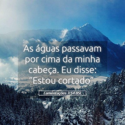 Picture 05 - Lamentações 3:54 BSL - As águas passavam por cima da minha cabeça. Eu - Bible Verse Picture