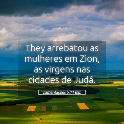 Picture 05 - Lamentações 5:11 BSL - They arrebatou as mulheres em Zion, as virgens - Bible Verse Picture
