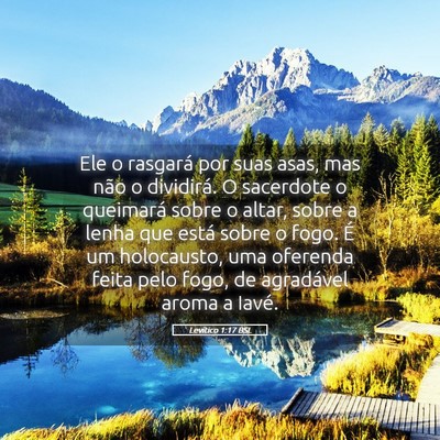 Picture 05 - Levítico 1:17 BSL - Ele o rasgará por suas asas, mas não o - Bible Verse Picture