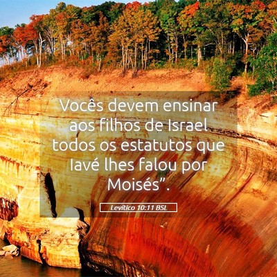Picture 05 - Levítico 10:11 BSL - Vocês devem ensinar aos filhos de Israel todos - Bible Verse Picture