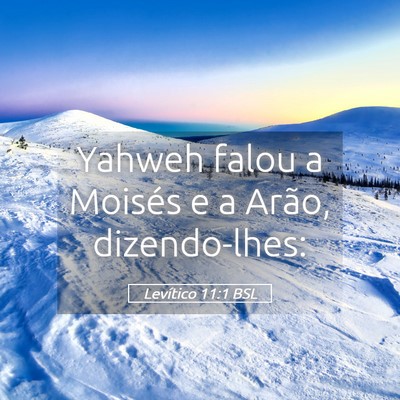 Picture 05 - Levítico 11:1 BSL - Yahweh falou a Moisés e a Arão, - Bible Verse Picture