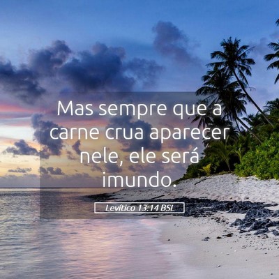 Picture 05 - Levítico 13:14 BSL - Mas sempre que a carne crua aparecer nele, ele - Bible Verse Picture