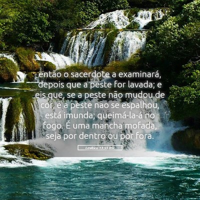 Picture 05 - Levítico 13:55 BSL - então o sacerdote a examinará, depois que a - Bible Verse Picture