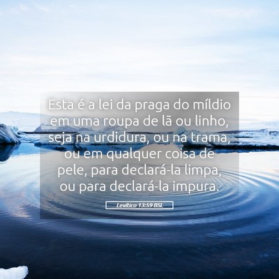 Picture 05 - Levítico 13:59 BSL - Esta é a lei da praga do míldio em uma roupa de - Bible Verse Picture