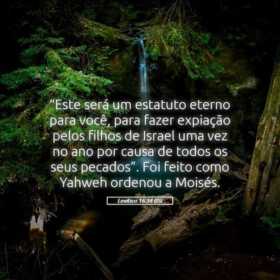 Picture 05 - Levítico 16:34 BSL - “Este será um estatuto eterno para você, para - Bible Verse Picture