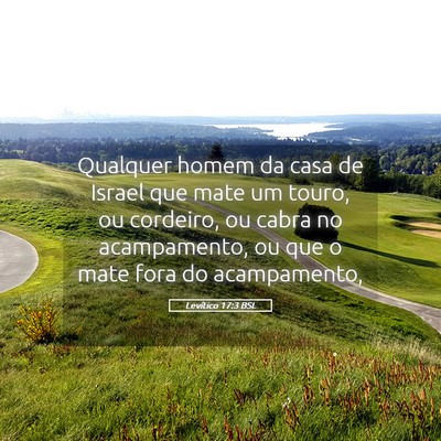 Picture 05 - Levítico 17:3 BSL - Qualquer homem da casa de Israel que mate um - Bible Verse Picture