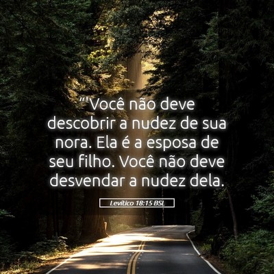 Picture 05 - Levítico 18:15 BSL - “'Você não deve descobrir a nudez de sua - Bible Verse Picture