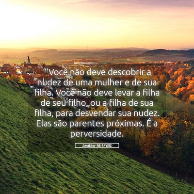 Picture 05 - Levítico 18:17 BSL - “'Você não deve descobrir a nudez de uma - Bible Verse Picture