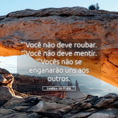 Picture 05 - Levítico 19:11 BSL - “'Você não deve roubar. “'Você não deve - Bible Verse Picture