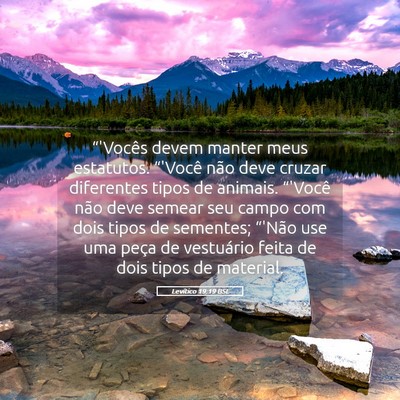 Picture 05 - Levítico 19:19 BSL - “'Vocês devem manter meus estatutos. “'Você - Bible Verse Picture