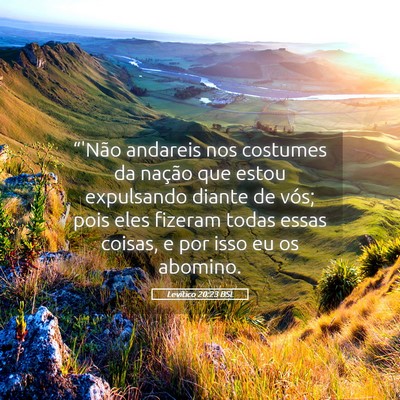 Picture 05 - Levítico 20:23 BSL - “'Não andareis nos costumes da nação que - Bible Verse Picture